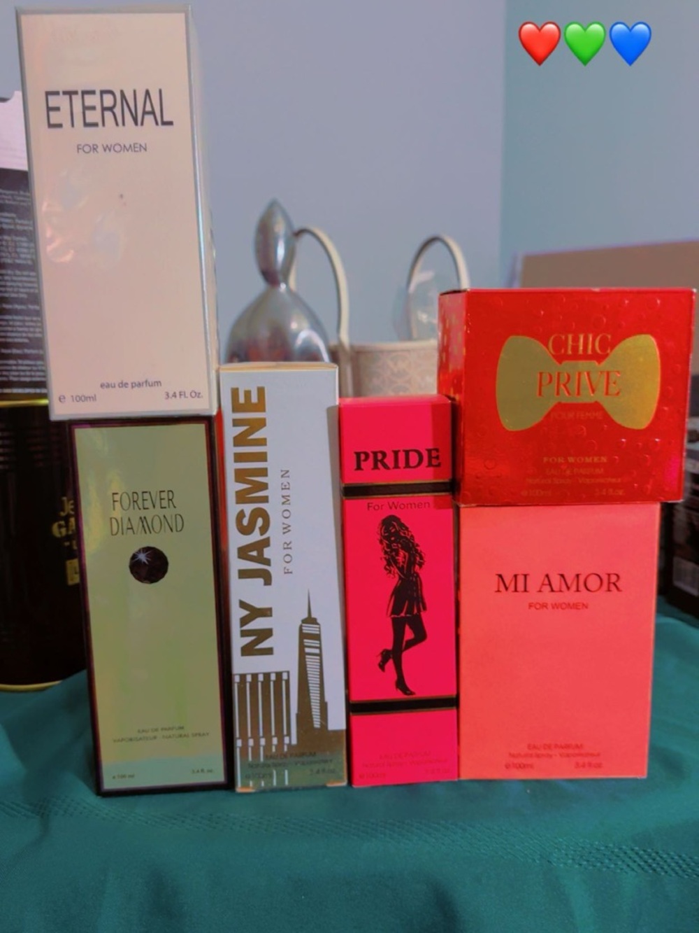 Assorted Women’s Fragrance Gift Set - Bright Pink, Red, Gold, White